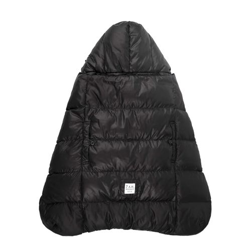 7AM Enfant Baby Carrier Cover - K-Poncho Universal Winter Ultra Soft Plush Lining, Multifunction Stroller & Car Seat Blanket Cover, Water Repellent Bunting Bag for Cold Weather | 0-3T