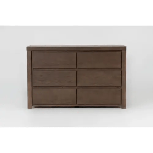 Nora Brown Wood 6-Drawer Dresser | Pine