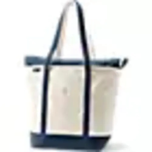 Large 5 Pocket ZIP TOP Canvas Tote Bag | Lands' End