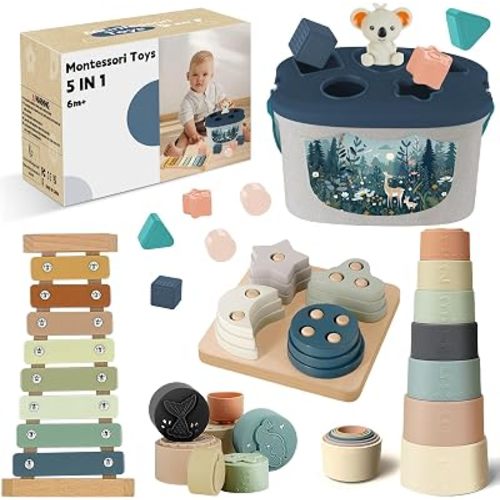 Montessori Toys for 6+ Month Old, Baby Toys for 6-12 Months Boys Girls Gift