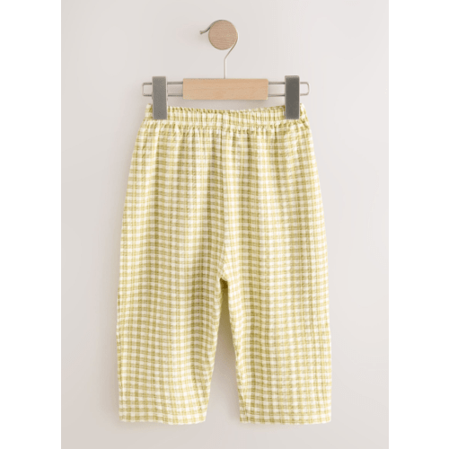 Green Gingham Wide Leg Trousers (3mths-7yrs)