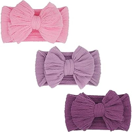 Baby Bows Headbands Soft Stretchy Baby Girl Nylon Headband Soft Hair Bands Accessories for Newborn Infant Toddler Kids