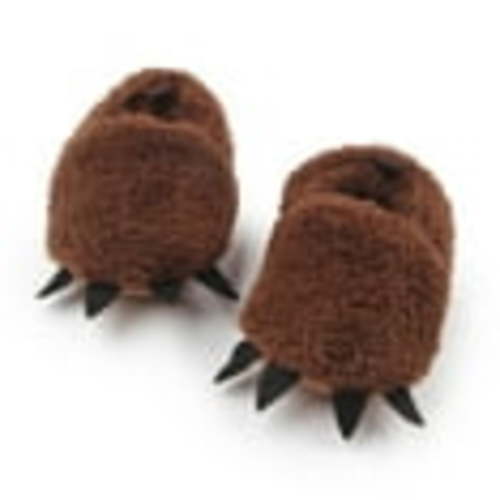 Newborn Baby Shoes Plush Furry House Slippers Leopard Bear Paw Boys Girls First Walkers Crib Shoes Non-slip Prewalkers 0-18M