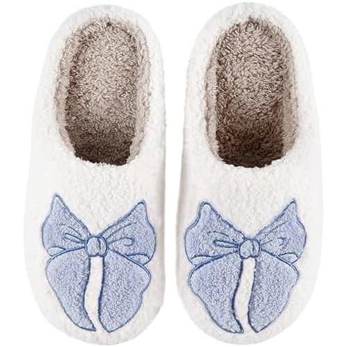 Womens Mens Slippers Memory Foam Plush Fluffy Warm Lined slippers Indoor Outdoor House Winter Slippers