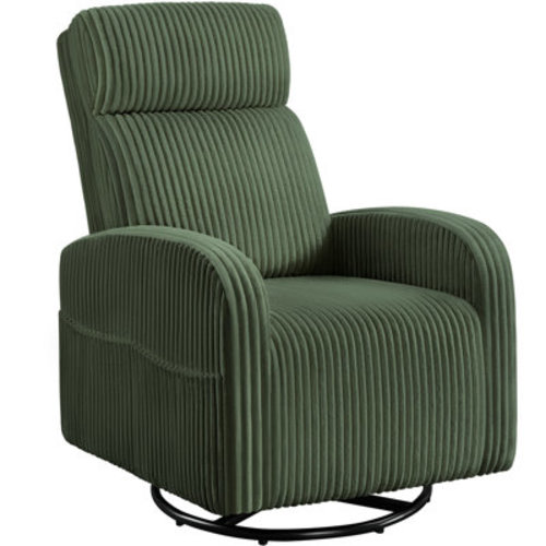 Yaheetech Corduroy Swivel Nursery Glider Chair for Nursery Room Living Room & Reviews | Wayfair