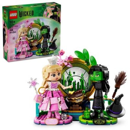 LEGO Wicked Elphaba & Glinda Figures Fantasy Playset, Kids Witch Building Toys, Christmas Gift for Kids' - 75682