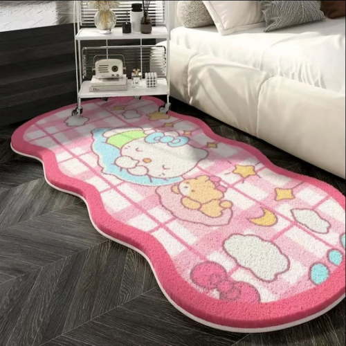 Sanrio Hello Kitty Bedroom Window Stain-resistant Carpet Home Living Room Sofa Non-slip Mat Cloakroom Mat.