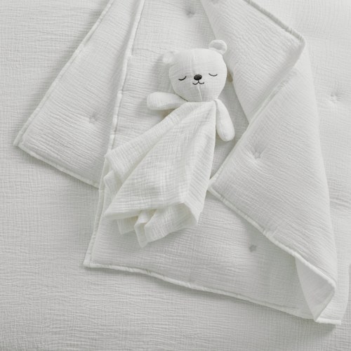 Cloud Muslin White/White 5pc Bedding Set - Levtex Baby
