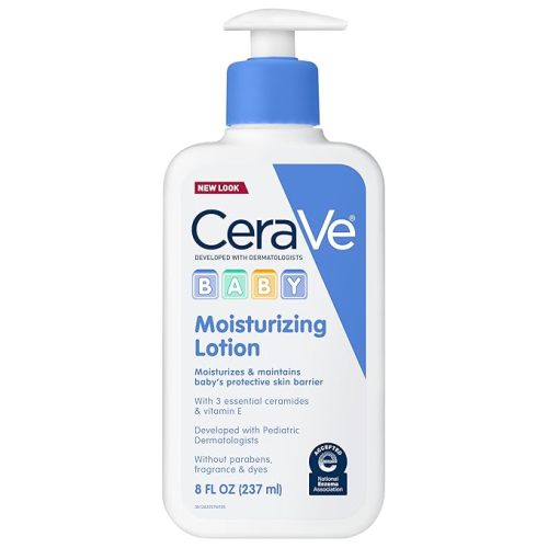 CeraVe Baby Lotion, Gentle Baby Skin Care with Ceramides, Niacinamide & Vitamin E, Fragrance, Paraben, Dye & Phthalates Free, Lightweight Moisturizer, 16 Ounce