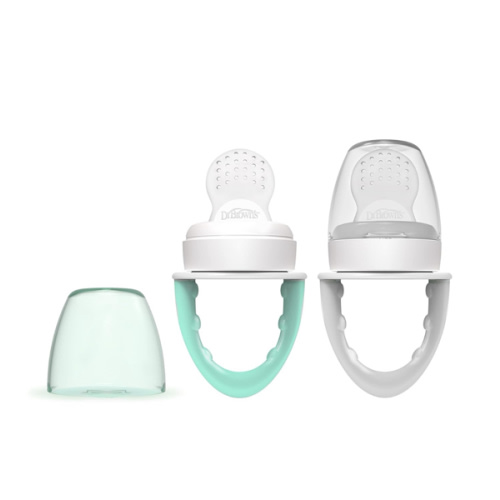 Dr. Brown's Fresh First Silicone Feeder, Mint & Grey, 2 Count