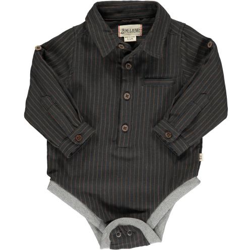Charcoal Pinstripe Onesie – Little Buffalo Creek Co.