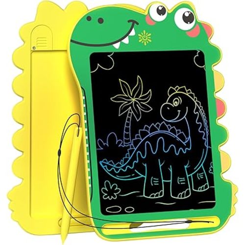 BKM LCD Writing Tablet for Kids, Educational Toddler Toys, Colorful Doodle Board Drawing Tablet with Screen Lock & Erase Button, Dinosaur Toys for Ages 3-8, Birthday Gifts for Boys Girls,8.5 inch