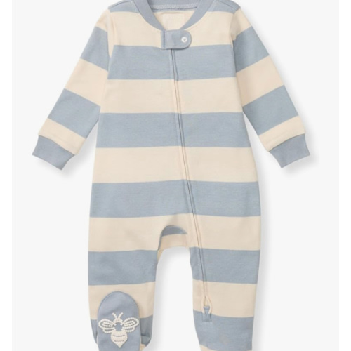Burt's Bees Baby Boys Sleep and Play PJs, 100% Organic Cotton One-Piece Zip Front Romper Jumpsuit Pajamas