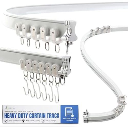 Aluminum Flexible Ceiling Curtain Track 16.1ft, Curtain Track Wall Mount