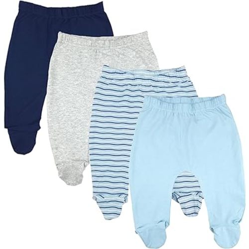 123 Bear Baby Soft Cotton Spandex Pants with Feet