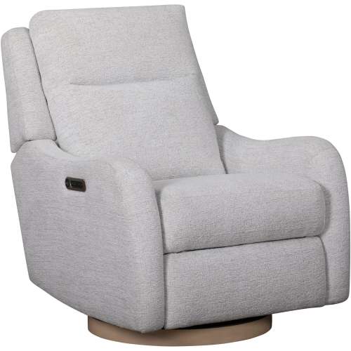 Parker House Quinn Power Recliner w/ Power HR, Lumbar & Wood Base | Silver Bliss