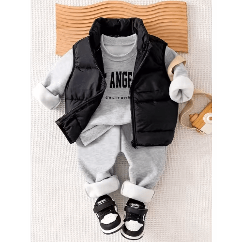 3pcs comfortable boys sweatshirt set autumn winter apparel - Temu