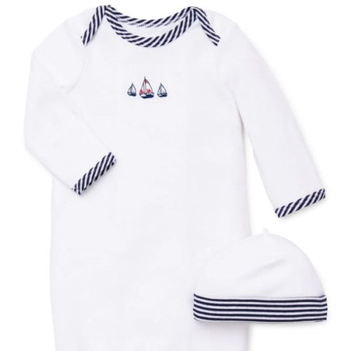 Sailboats Sleeper Gown And Hat