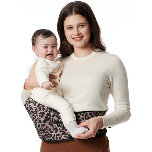 Amazon.com : Momcozy Hip Seat Baby Carrier - Adjustable Waistband with Original 3D Belly Protector, Ergonomic Carrier with Various Pockets for Newborns & Toddlers up to 45lbs (Grey, Large) : Baby