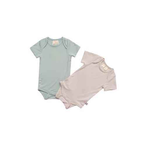 Kyte Assorted 2-Pack Bodysuits, 3-6M, Sage Oat