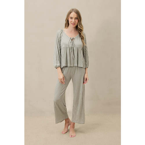 Green Gingham Women’s Sleep Set