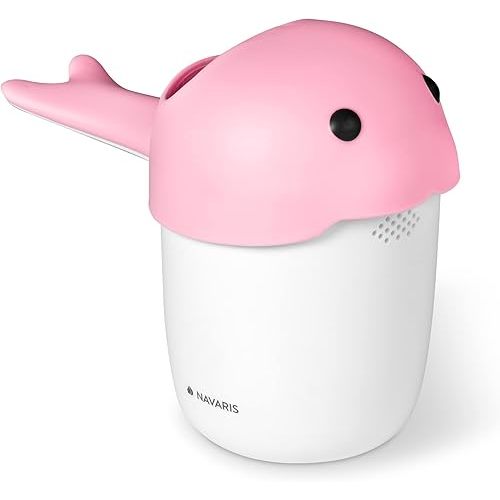 Navaris Baby Hair Rinser - Cute Animal Cup for Bath with 3 Different Pour Spouts - Rinse Shampoo and Keep Water Out of Baby's Face and Eyes - Pink