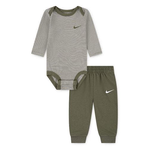 Baby Boys Nike Essentials Long Sleeve Striped Bodysuit & Pants 2-Piece Set
