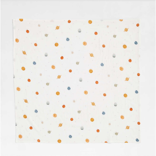 Outer Space Organic Cotton Gauze Baby Swaddle Blankets, Set of 2