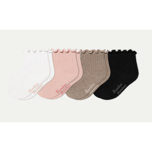 Baby Ruffle Rib Calf Sock 4-Pack (0-6 Months)