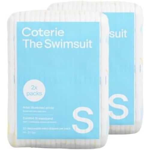 Coterie Baby Swim Diapers, Size Small (14-26 lbs), 2-Pack