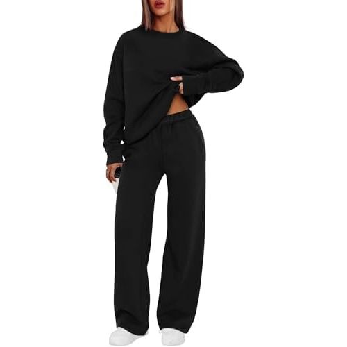 XIEERDUO Sweatsuits Women 2 Piece Outfit Matching Lounge Sets Fall Outfits 2025 Fashion Clothing Crewneck Track Suits