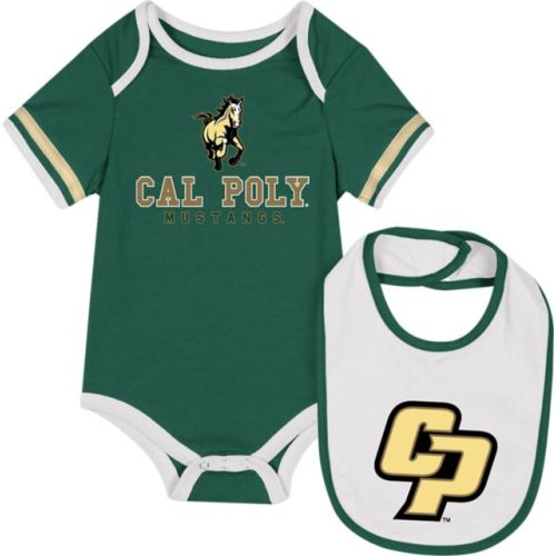 Cal Poly Infant's Mustangs Bodysuit Bib Set