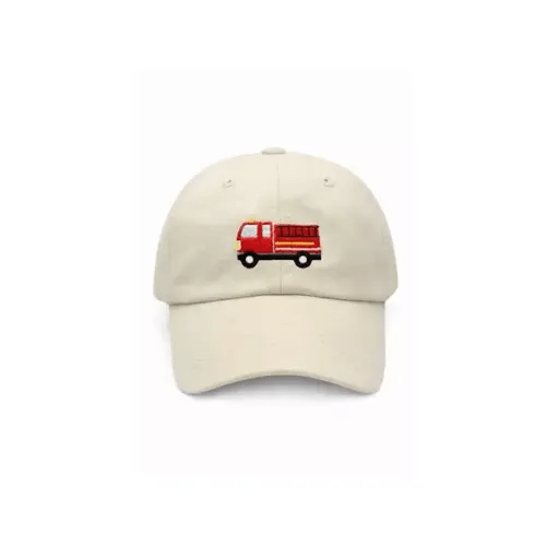 Brands We Love Firetruck Baseball Hat, Beige by Janie and Jack