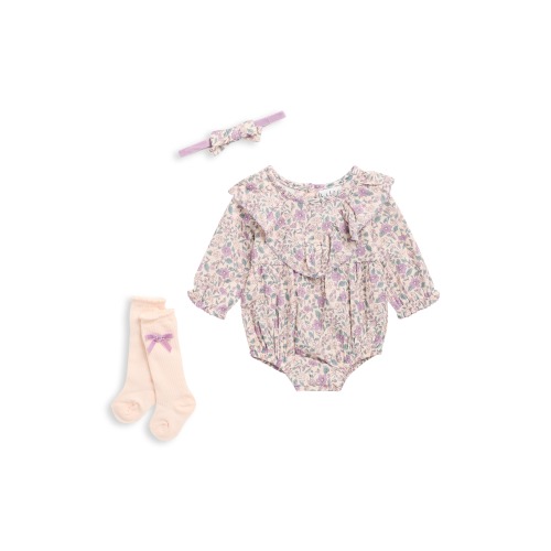 Nicole Miller Kids' 3-Piece Floral Print Bubble Set (Women) | Nordstromrack