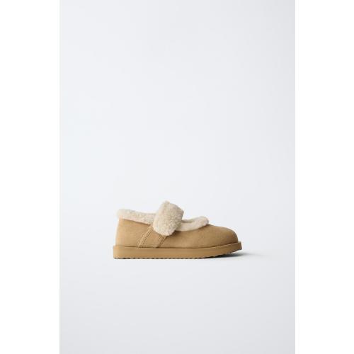 WINTER BALLET FLATS - Brown | ZARA United States