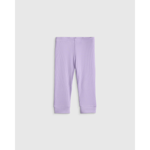 Softest Rib Leggings  in Green Stripe