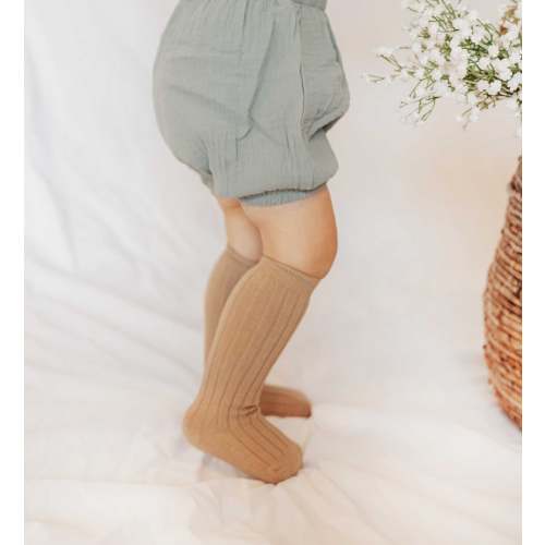 Ribbed Cotton Socks – Olive and Cradle