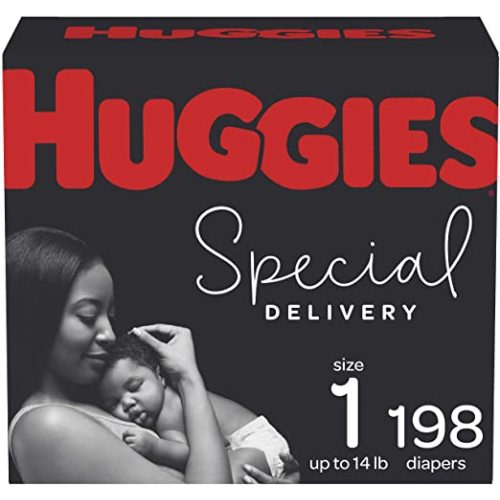Hypoallergenic Baby Diapers Size 1, 198 Ct, Huggies Special Delivery - NEW