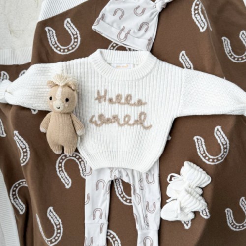 'Hello World' Chunky Knit Jumper | Ivory