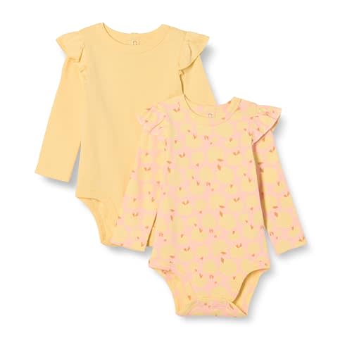 Amazon Essentials baby-girls Long-Sleeved Ruffle Bodysuits