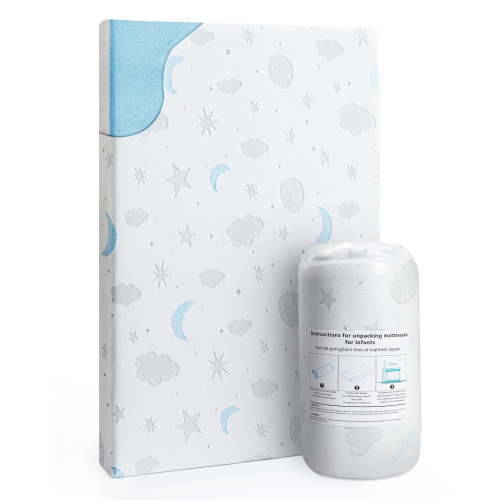 Ganondorf 38"X26" Trifold Pack and Play Mattress Mini Pack N Play Mattress Dual-Sided Memory Foam, Waterproof, Breathable, Anti-Slip, Portable Baby Mattress Pad for Infants & Toddlers