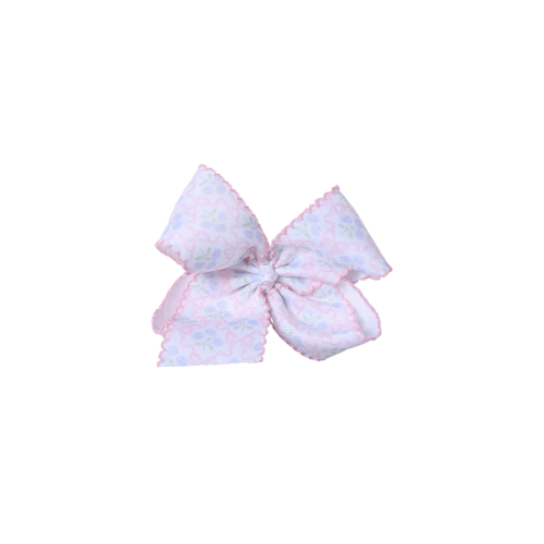 Scalloped Grosgrain Floral Hydrangea Bow