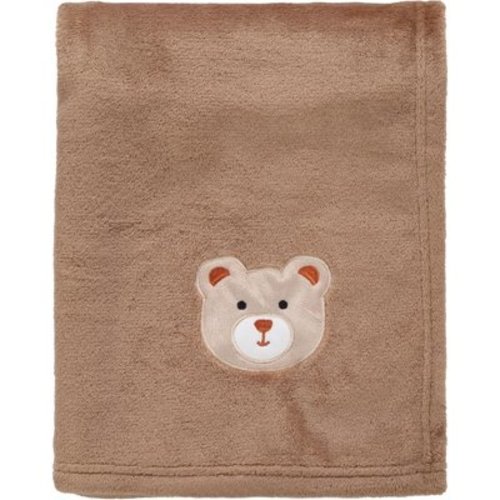 CREVENT 30''X40'' Cozy Receiving Baby Blanket, Cute Brown Bear Plush, Unisex Infant Cuddle