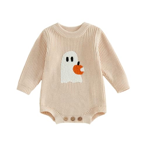Baby Girl Boy Christmas Sweater Romper Gingerbread Long Sleeve Knitted Bodysuit Infant Fall Winter Clothes 0-18M