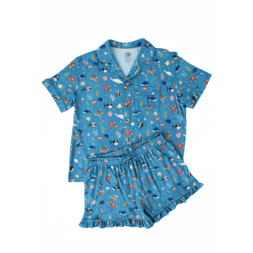 Fish are Friends Women's Bamboo Short Pajama Set – Little Crowns & Capes