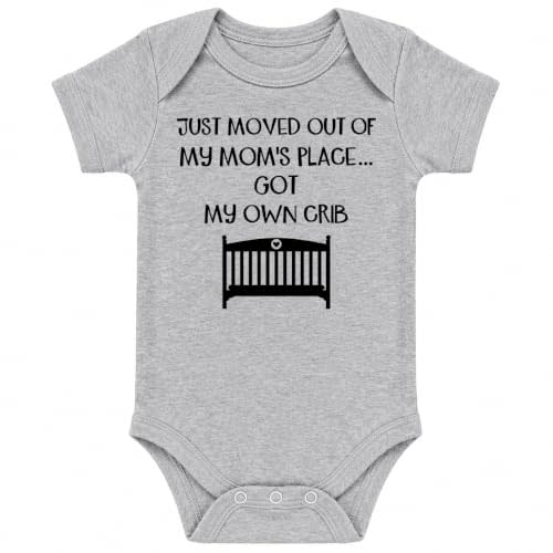 CBTwear Got My Own Crib Funny Baby Bodysuit Infant Outfit | Confident nursery humor for little personalities for baby showers, family visits, celebrations, and photos