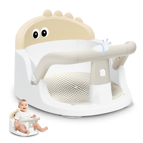 Baby Bath Seat for Babies 6 Months & Up Sitting Up | Non-Slip Baby Bath Chair with Suction Cup, Safe and Comfortable Portable Infant Bath Seat for Bathroom, Bathtub Tub
