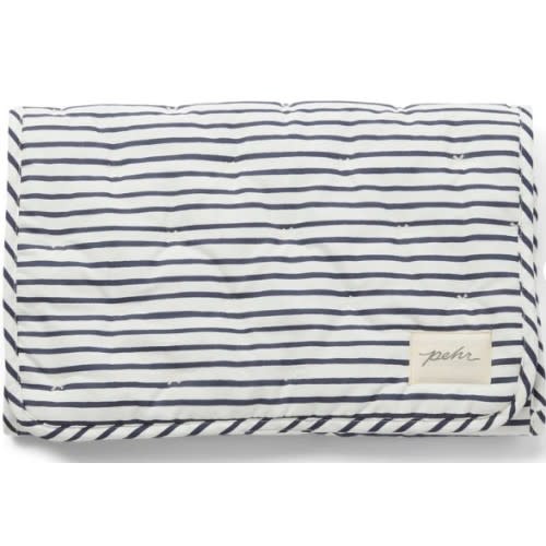 Portable Changing Pad in Ink Blue Stripe