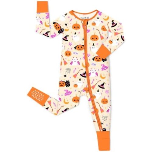 babee Reshinee Viscose derived from bamboo Baby Pajamas Convertible Footie Sleepers for Baby Girl 2-Way Zipper Onesies 0-24M