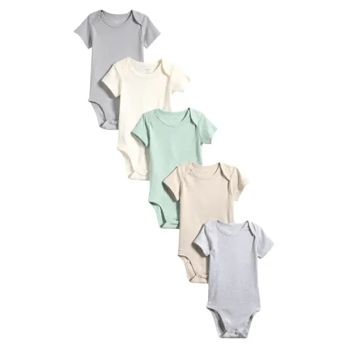 Avery Assorted 5-Pack Bodysuits - Seafoam
